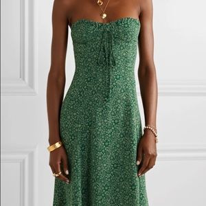 Harley floral-print crepe halterneck midi dress